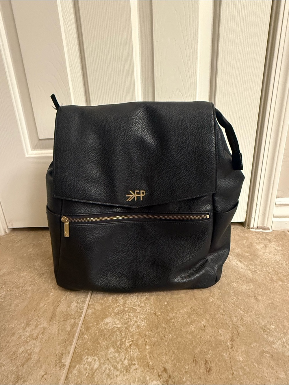Black freshly picked diaper bag